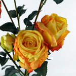 6 X 60cm Yellow Rose Artificial Flower Sprays 24 Flowers 18 Buds