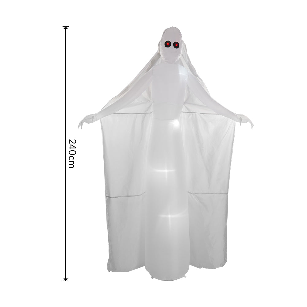 Tall Ghost Bribe With Red Eyes Inflatable For Halloween