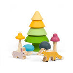 Wood & Silicone Forest Friends Playset - 6 Pieces