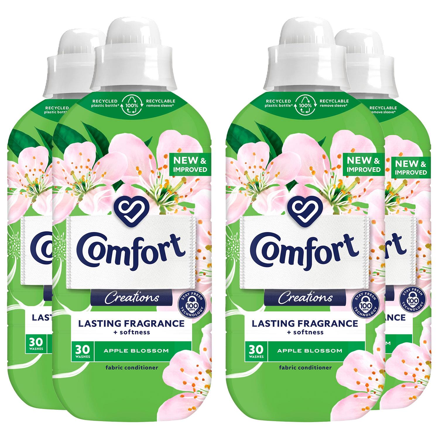 Fabric Conditioner Lasting Fragrance Apple Blossom 900ml, 30 Washes | Set of 4