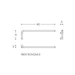Swivel Towel Rack Matt Stainless Steel Logic (40cm)