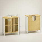 Under Sink Bathroom Cabinet, Sink Storage Cabinet With Slat Doors