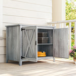 Wooden Garden Shed Tool Cabinet 110 X 60 X 88.5 Cm