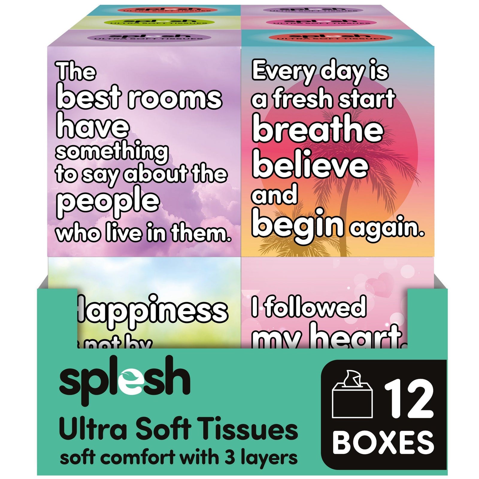 Ultra Soft Tissues, 12 Cube Boxes (672 Total) Bulk Pack