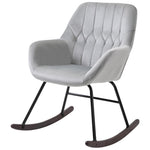 Modern Rocking Armchair With Foam Padding Metal Frame