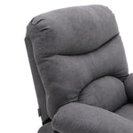 Manual Faux Leather Recliner Armchair Upholstered Lounge Chair With Adjustable Backrest & Footrest For Living Room, Bedroom, Home Theater & Office | Grey