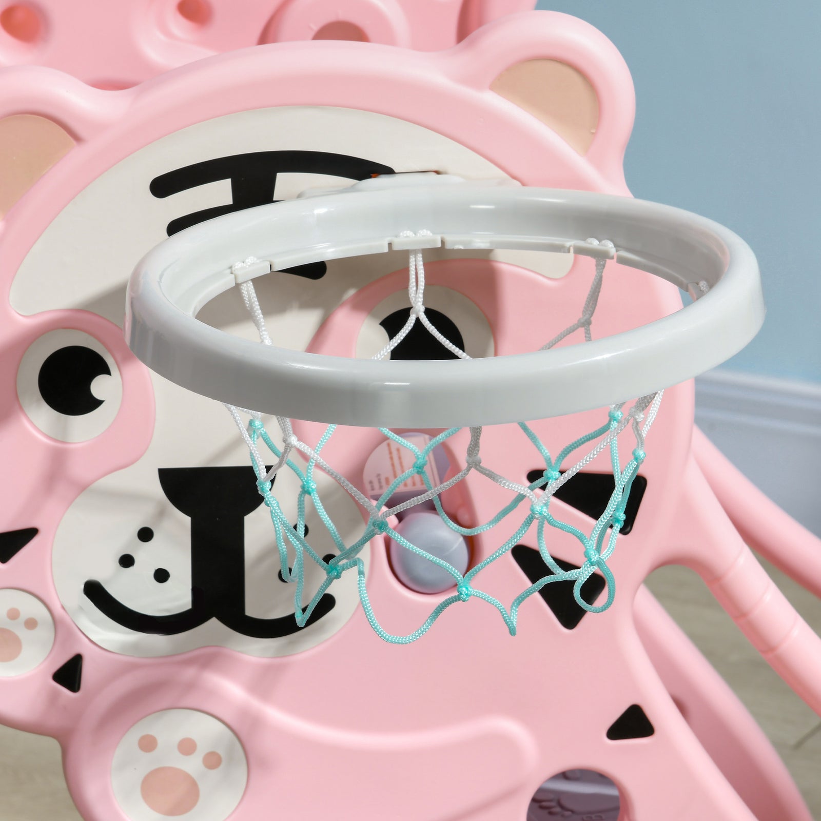 Kids Slide With Basketball Hoop, Basketball, For 18-36 Months | Pink