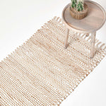 Horizon Neutral Chevron Hemp Chindi Rug | 200cm | Natural