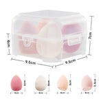 4pcs Pink Makeup Sponge For Dry And Wet Dual-use