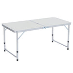 5 Pieces Garden Dining Set Folding Picnic Table With Portable Lightweight Aluminium Table Stools Set