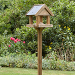 Complete Bird Table With Slate Roof And Flip-top Lid | Oak