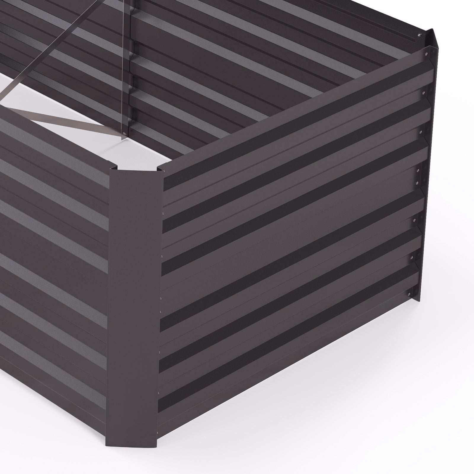 Steel Raised Bed Planter Rods 180 X 90 X 59 Cm | Dark Gray
