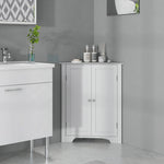 Corner Bathroom Cabinet Recessed Doors And Adjustable Shelf