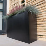 Long Zinc Galvanised Tall Trough Planter | 90cm x 30cm x 60cm | Matte Black