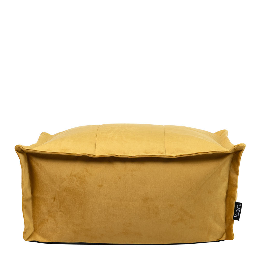 Vita Velvet Footstool Bean Bag Pouffe | Yellow