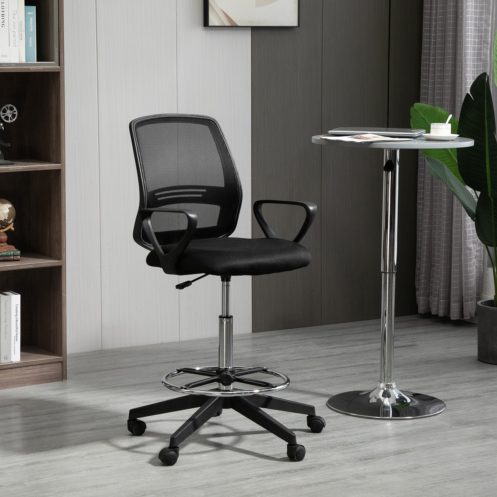 Draughtsman Tall Office Chair Swivel | Black