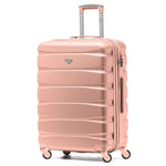 25" Medium Suitcase Check-in Hold Luggage Hard Shell 4 Wheels Tsa Lock | Medium | Rose