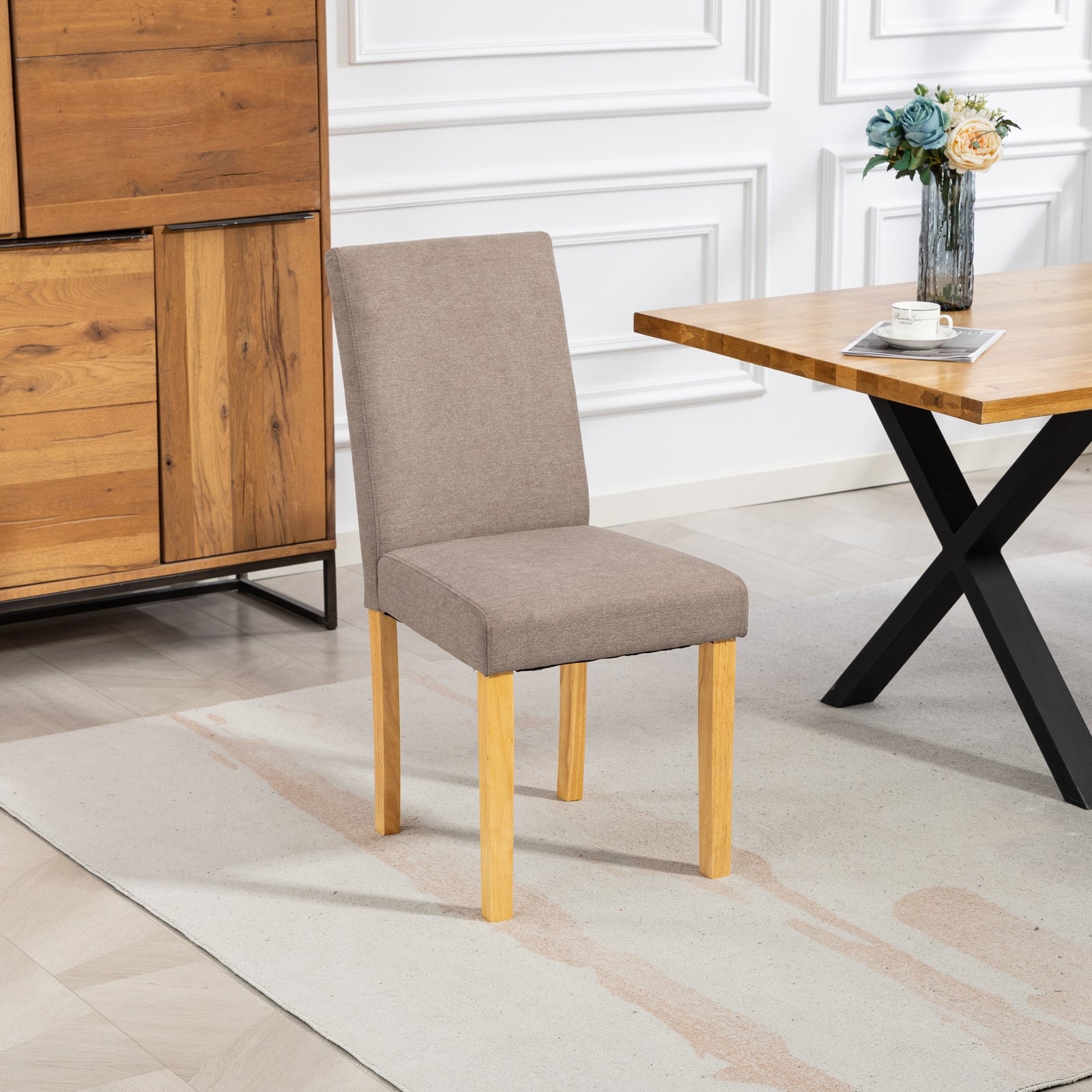 Almont Fabric Dining Chairs - Set Of 2 | Brown
