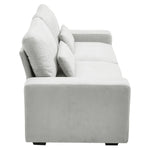 2-seater Chenille Upholstered Sofa With Pillows | Grey