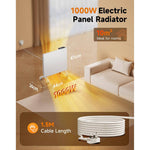 1000w/1500w/2000w Convection Heater With Wifi App & Voice Control, 3 Modes, Smart Thermostat, 24h/7d Timer, Child Lock, Wall Mounted Or Freestanding | Large