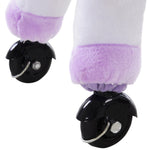 Kids Plush Ride-on Unicorn Walking Horse Toy W/realistic Sound Handlebar