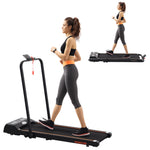 Foldable Walking Treadmill W/ Led Display | Orange