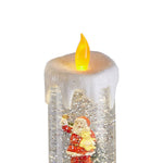 Christmas Led Candle Ornament With Santa Claus & Bear Design – Festive Holiday Decoration