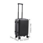 20 Inch Front Opening Suitcase With Tsa Lock And Usb Charging Port | Black