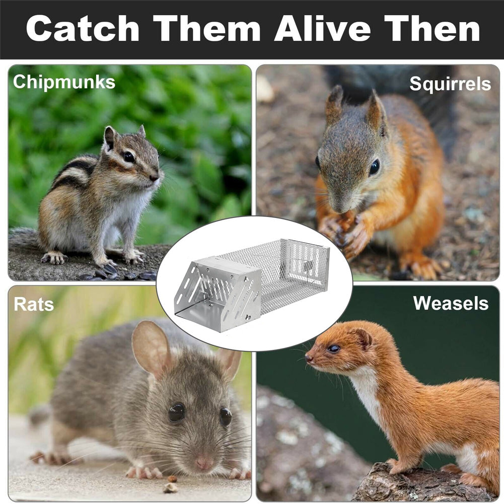 Metal Humane Automatic Continuous Mouse Trap Cage Rat Catcher
