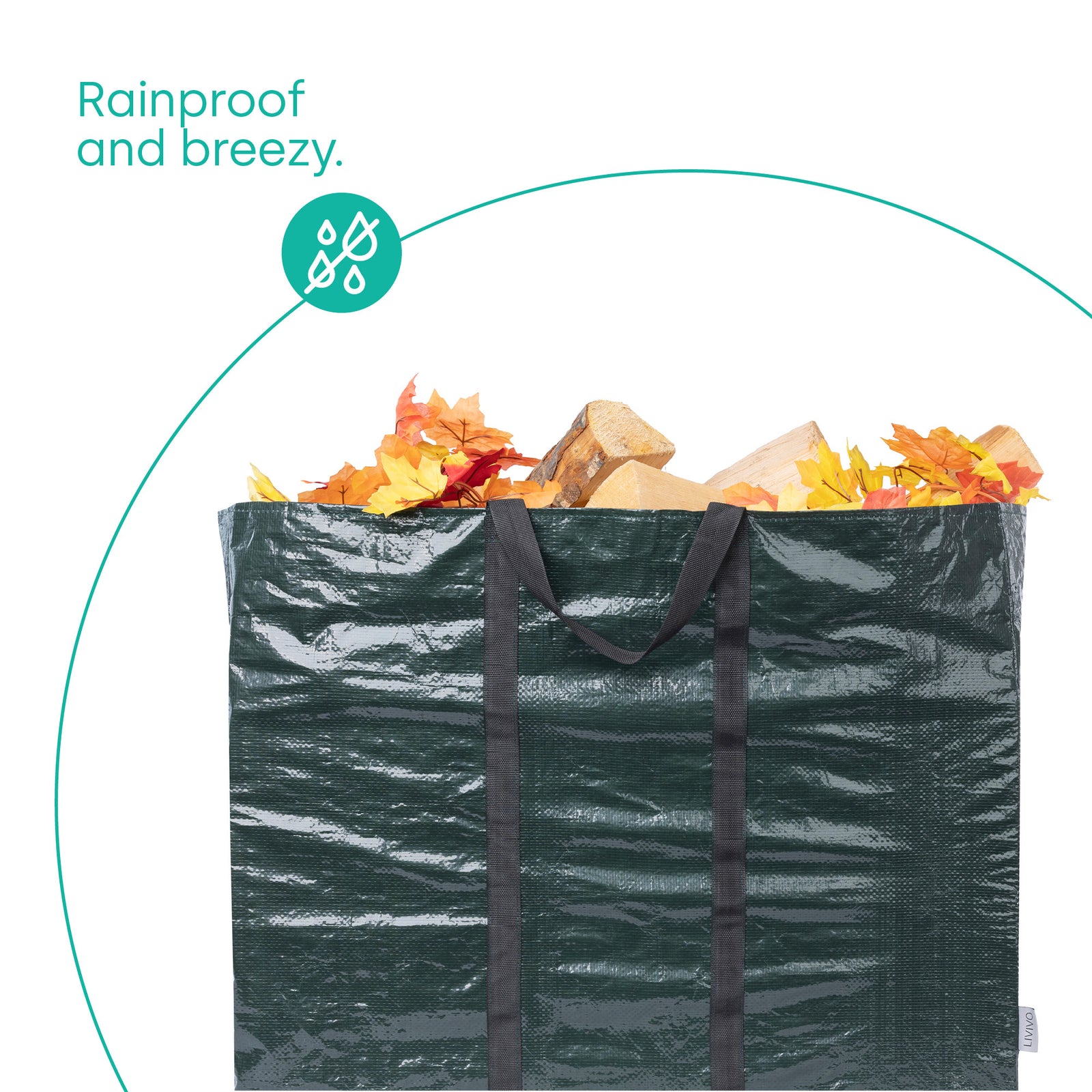 Livivo 150l Garden Waste Bags Set Of 2 Tear Resistant Waterproof Refuse Sacks