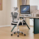 Swivel Office Chair With Headrest | White
