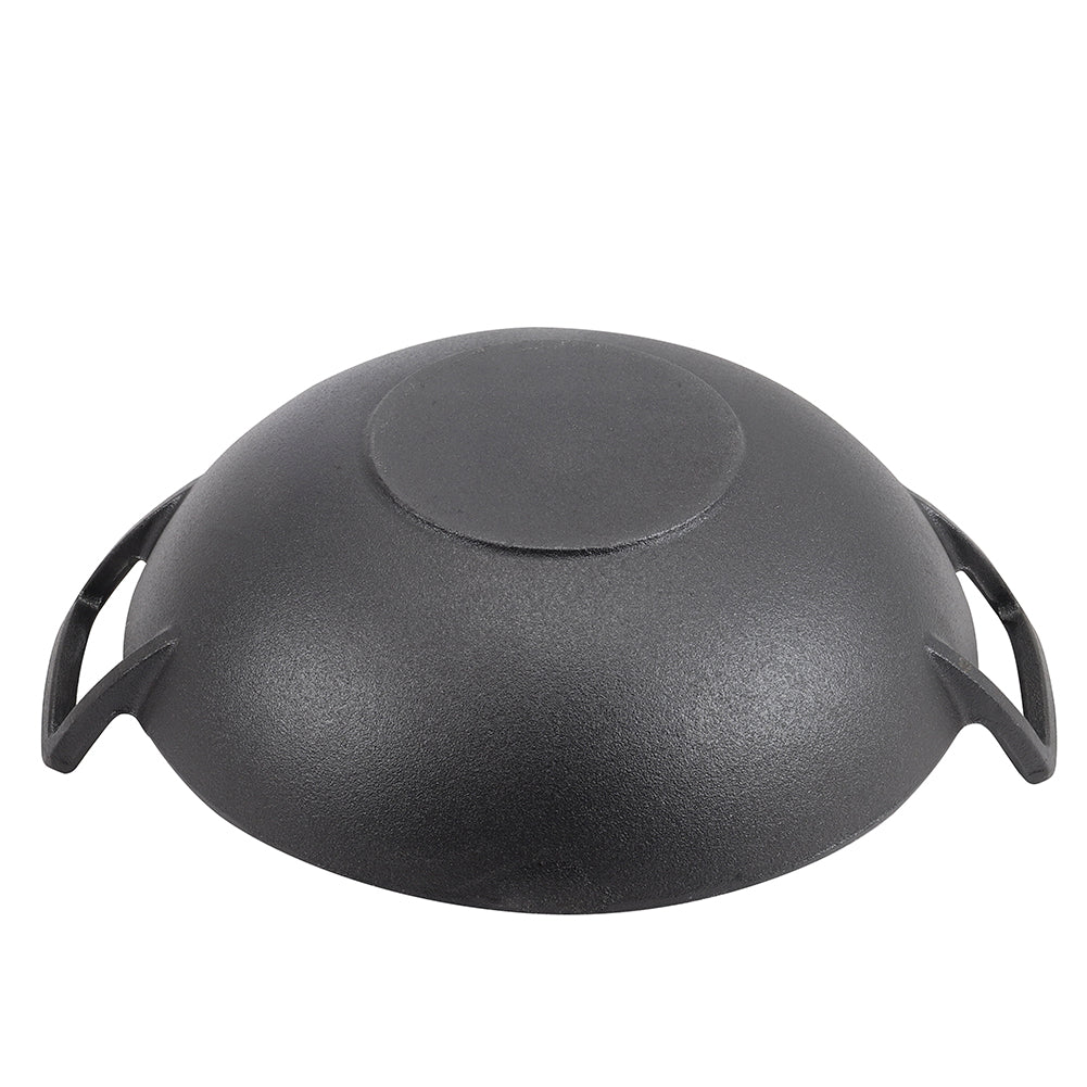 36cm Dia Cast Iron Wok With Double Handles