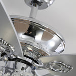 52 Inch Modern Ceiling Fan With 5 Blades With 3-color Dimming Remote Control