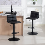 Bar Stools Set Of 2 Swivel Height Adjustable Barstools | Black