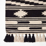 Dinan Black & White Kilim Cotton Rug | 120cm x 180cm | Black & White