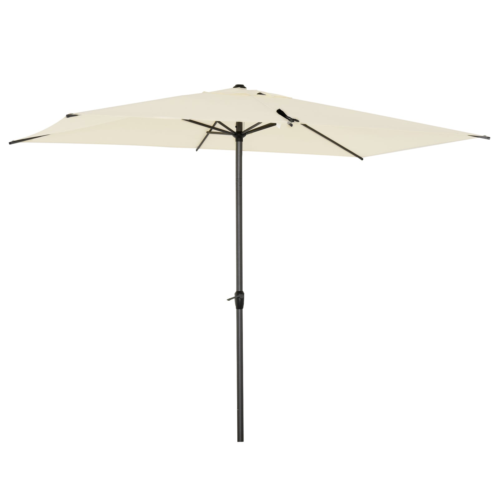 2.58m Aluminium Garden Parasol Sun Umbrella | Beige