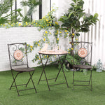 3-piece Outdoor Bistro Set With Round Table And 2 Chairs