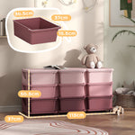 Kids Storage Units With Drawers 3 Tier Chest Dresser Tower | Pink