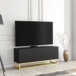 Ripple Tv Unit 100cm - Fluted Design | Large-Medium | Black