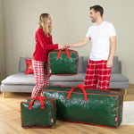 3 Piece Christmas Storage Set Tree Bag And Decoration Bags