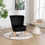 Arezza Velvet Accent Chair | Black