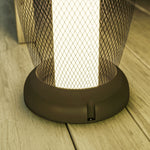 Black Solar Floor Lamp, Metal Shade