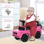 Benz G350 Kids Ride On Sliding Car W/ Under Seat Storage No Power | Pink
