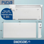 Electric Radiator Panel Heater Eco Bathroom Safe Wall Mounted Or Floorstanding Timer Thermostat Lot 20 | 1800w | White