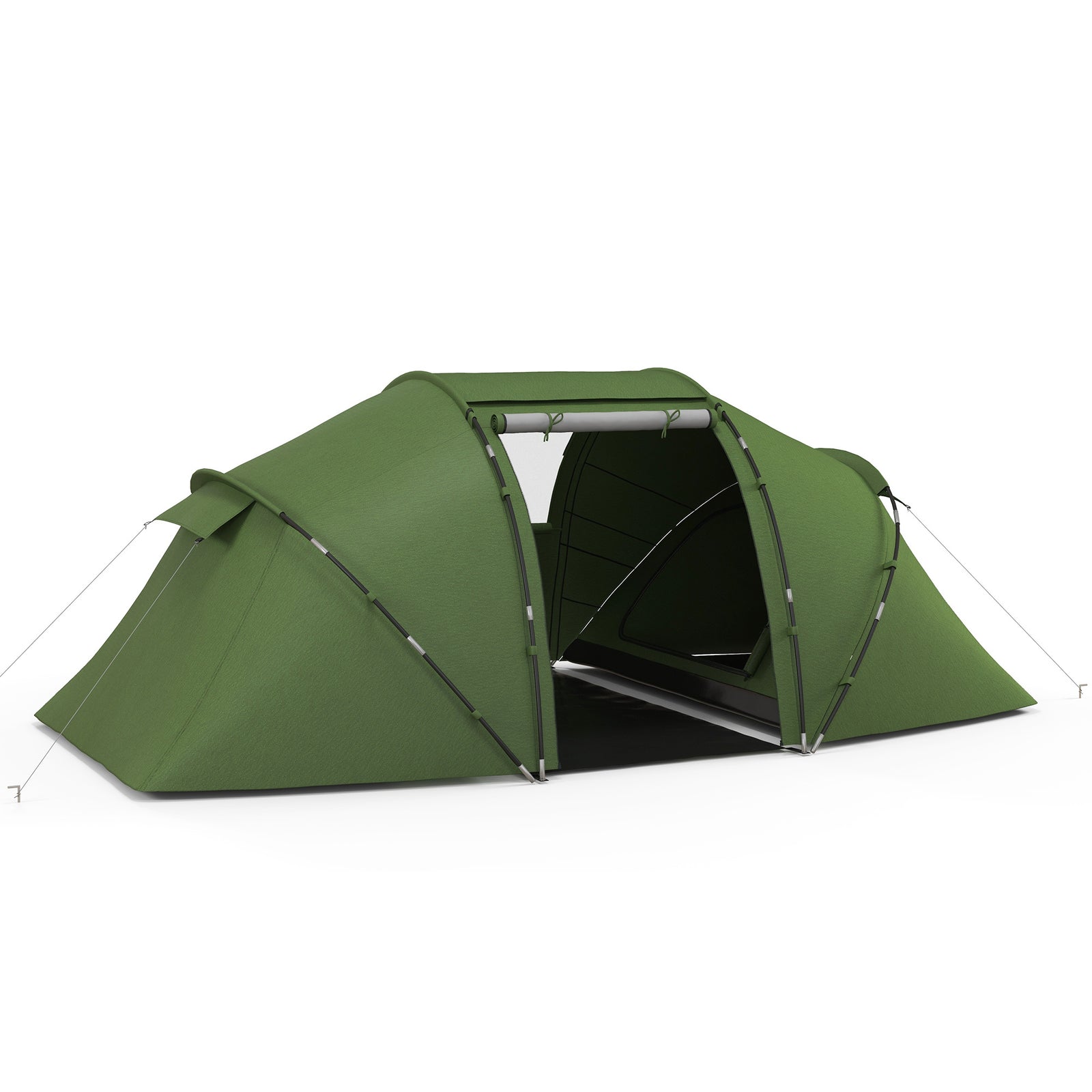 4-6 Persons Camping Tent Dome Family Travel Group Hiking | Dark Green