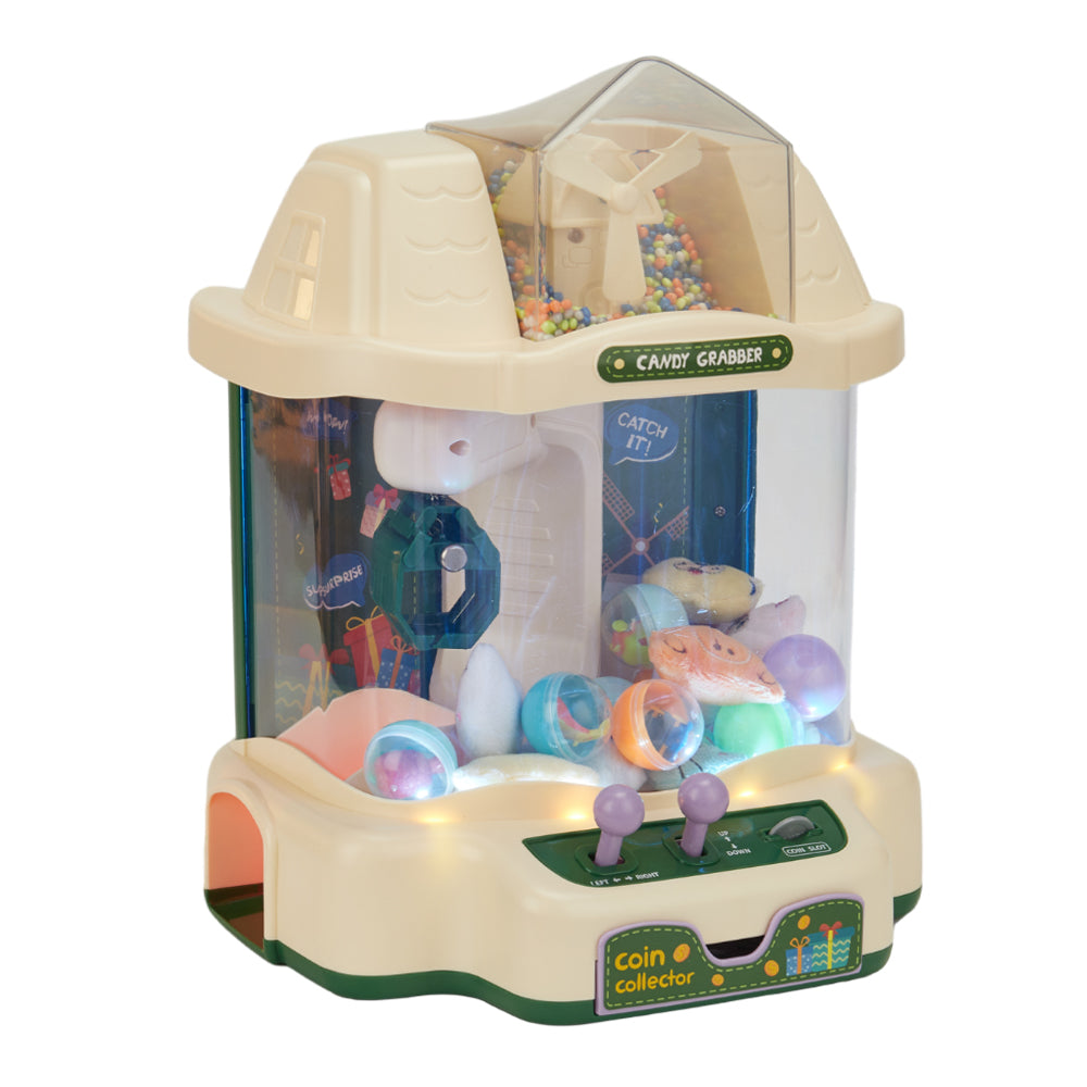 Household Mini Claw Machine With Game Coins-green