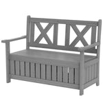 Wood Storage Garden Bench For Patio Outdoor Seating