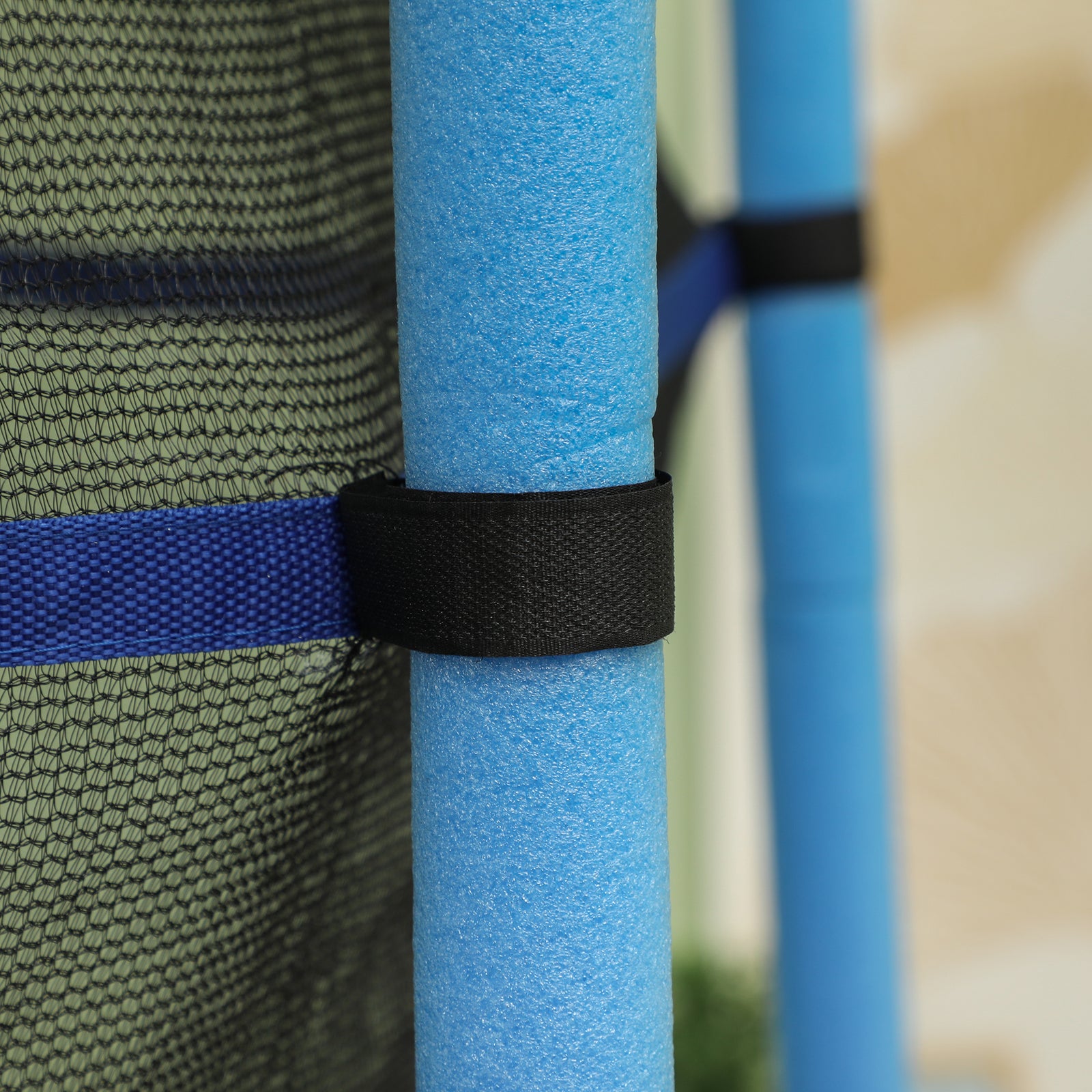 4.6ft/75" Kids Trampoline With Safety Enclosure, Indoor Outdoor | Blue