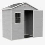 Breeins 6x4ft Outdoor Aluminum & Pp Storage Shed