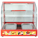 Wide Glass Food Warmer | 60cm | Red